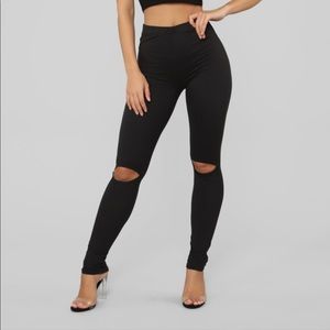 NEW Butter Soft black distressed leggings S-3X